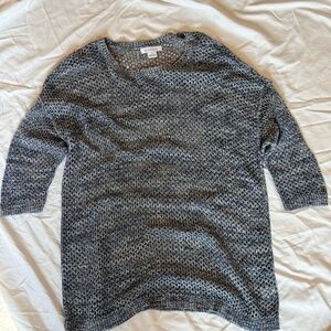 Gray Cover Up 100% Cotton Wide Knit Mesh